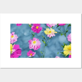 Floral pattern background Posters and Art